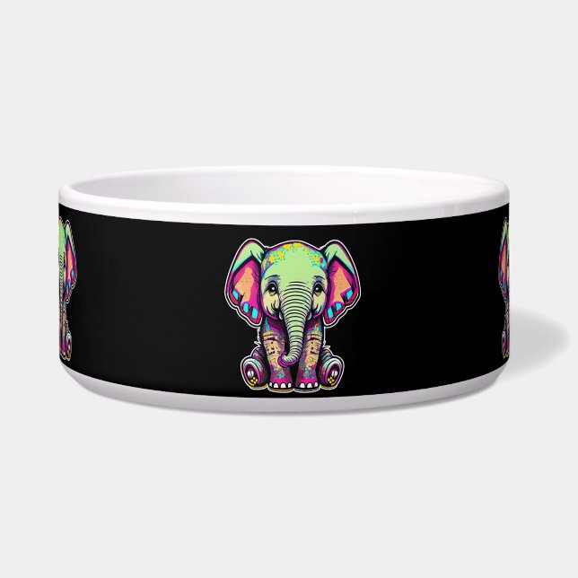 Écuelle Eléphant mignon assis illustration numérique (Devant)