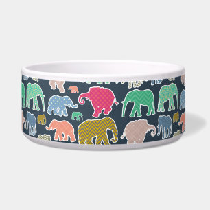 Écuelle Eléphants Colorés, Motif Des Eléphants, Zigzag