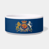 Écuelle Emblème royal ~ Bol de chien 40oz (Devant)