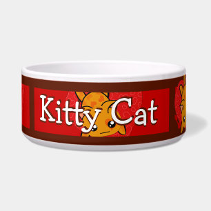 Écuelle Empreinte de patte Personnalisé Kitty Cat Bowl