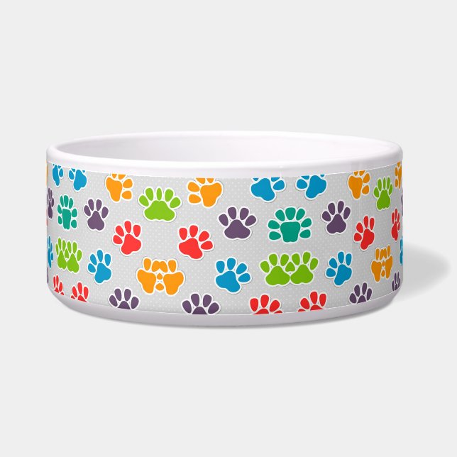 Écuelle Empreintes de chien Ceramic Pet Bowl (Devant)