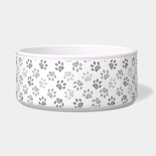 Écuelle Empreintes de patte de doodle gris