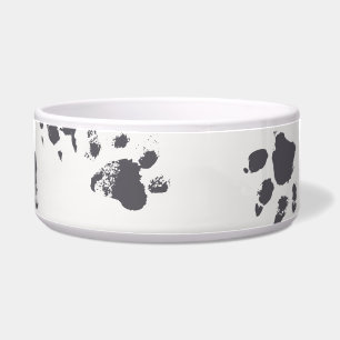 Écuelle Empreintes Paw : Chien Monochrome Sans Seamless.