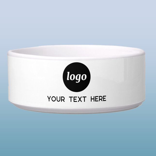 Écuelle Enseigne simple pour entreprise de branding promot (Simple logo with custom text promotional business branding pet bowl for dog friendly premises)