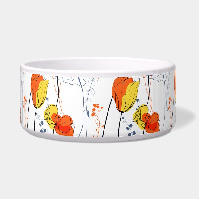 Écuelle Été tropical | Belles fleurs jaunes Design (Devant)