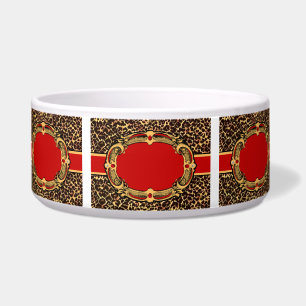 Écuelle Étiquette rouge Motif Cheetah