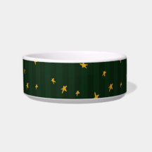 Étoile de Noël verte jaune rayée Holiday
