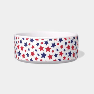 Écuelle Étoiles rouges et bleues, 4 juillet, fond blanc