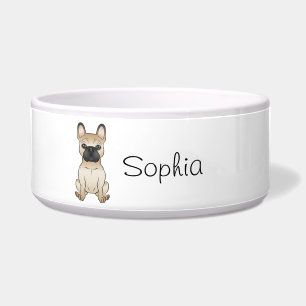 Écuelle Faon avec masque noir Frenchie chien de dessin ani