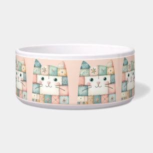 Écuelle Fausse Couverture Patchwork Cottage Pastel Chat