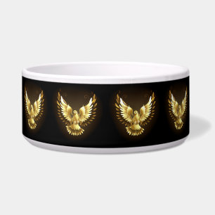 Écuelle Faux Gold Foil Peace Dove en noir