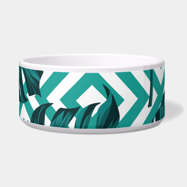 Écuelle Feuilles tropicaux : Motif Floral sans joint. (Devant)