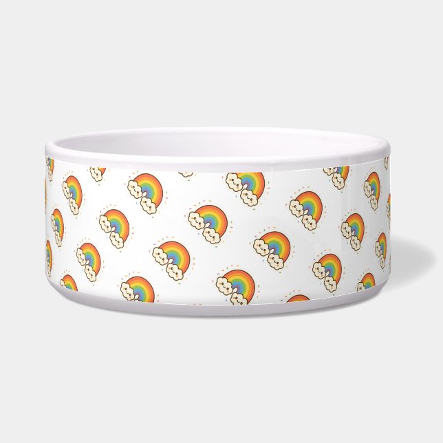 Écuelle Fierté arc-en-ciel colorée Kawaii (Devant)
