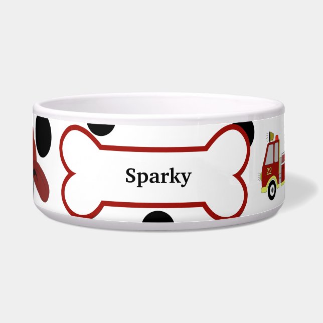 Écuelle Firehouse Chien Personnalisé Animaux de compagnie  (Devant)