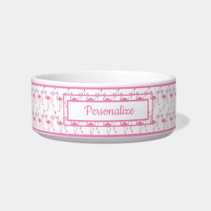 Écuelle Flamingo rose exotique - Motif de chat personnalis
