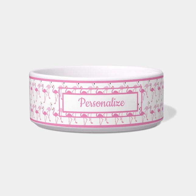Écuelle Flamingo rose exotique - Motif de chat personnalis (Devant)
