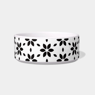 Écuelle Fleur abstrait noir et blanc moderne