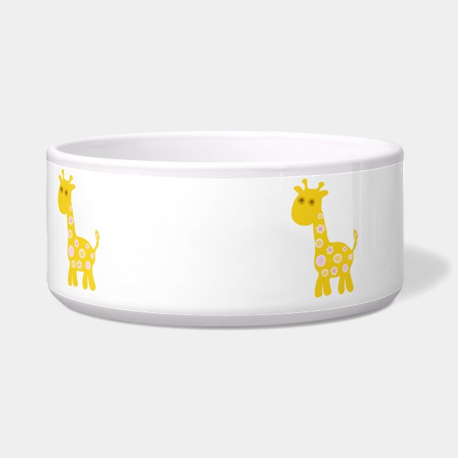 Écuelle Fleur de Girafe Jaune mignonne (Gauche)