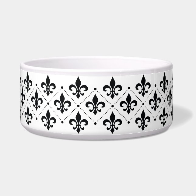 Écuelle Fleur de Lis Chien Fleur de Lis Chat Pet Bowl (Devant)