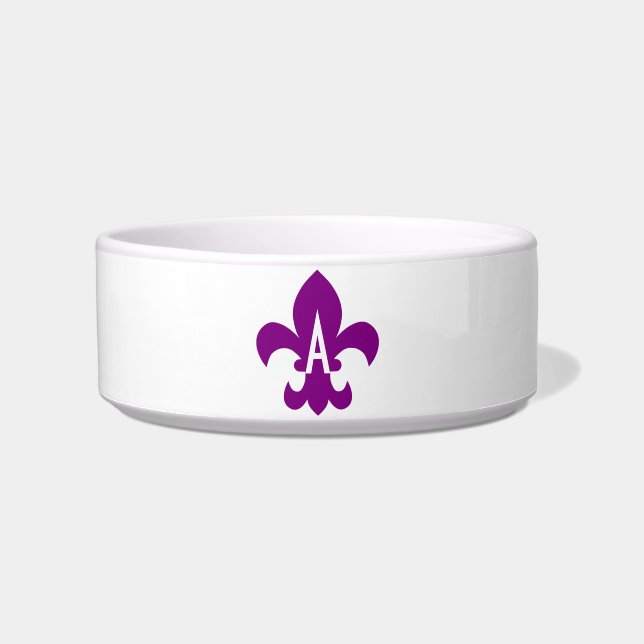 Écuelle Fleur de Lis Monogram violet blanc (Devant)