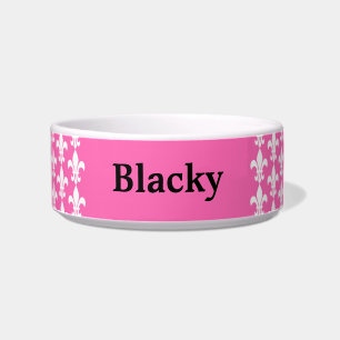 Écuelle Fleur de Lis rose blanc et chaud Motif