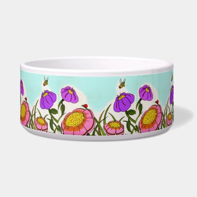 Écuelle Fleur Meadow Pet Bowl (Devant)
