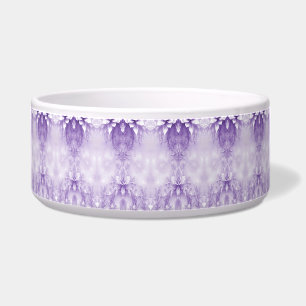Écuelle Fleurs blanches violettes en céramique poêle Bowl