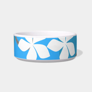 Écuelle Fleurs bleues et blanches. Modèle floral