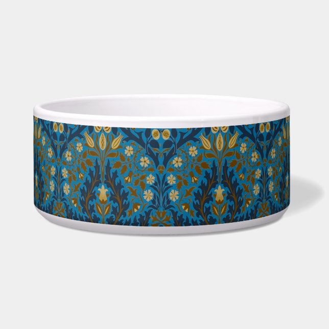 Écuelle Fleurs d'automne bleues sarcelle vintage de Willia (Devant)