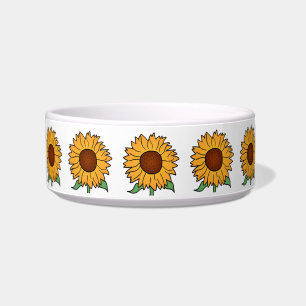 Écuelle Fleurs de bande dessinée, tournesol floral d'été