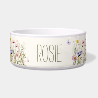 Écuelle Fleurs de couleur personnalisées de style aquarell