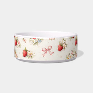 Écuelle Fleurs de fraise vintage sans couture cottagecore