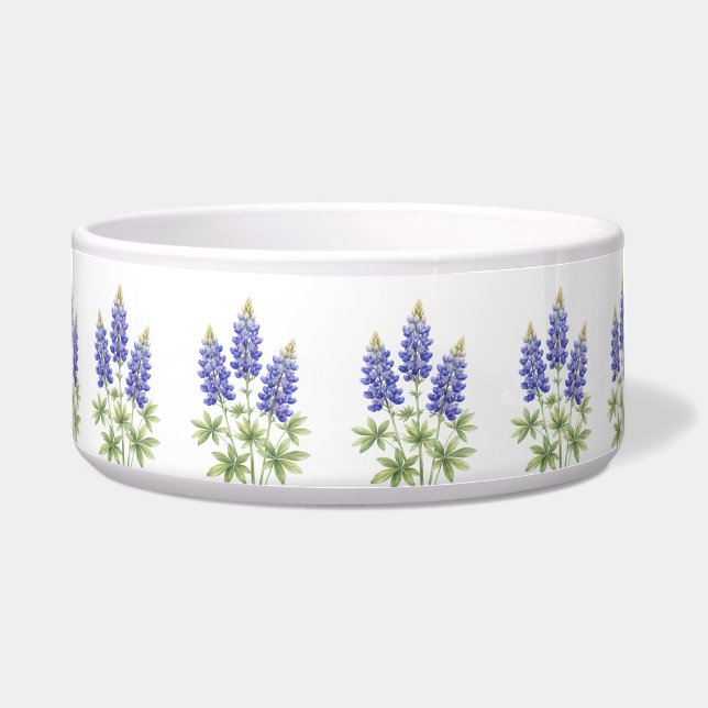 Écuelle Fleurs de Lupin Bluebonnets du Texas Animal de com (Devant)