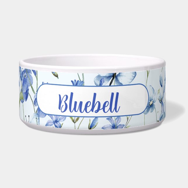 Écuelle Fleurs douces Royal Blue Ditzy sur bleu pâle (Devant)