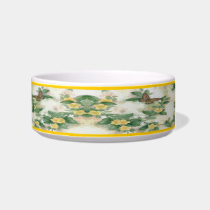 Écuelle Fleurs Et Papillons Personnalisés Pet Bowl