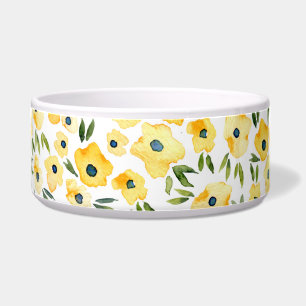 Écuelle Fleurs Jaunes Minuscules : Aquarelle Sans Couleur.