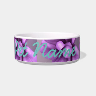 Écuelle Fleurs pourpres personnalisables PET BOWL avec ble