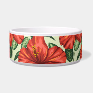 Écuelle Fleurs rouges motifs à fleurs tropicales
