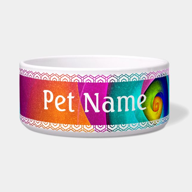 Écuelle Floral moderne Art Abstrait rose Bleu Motif #17 (Devant)