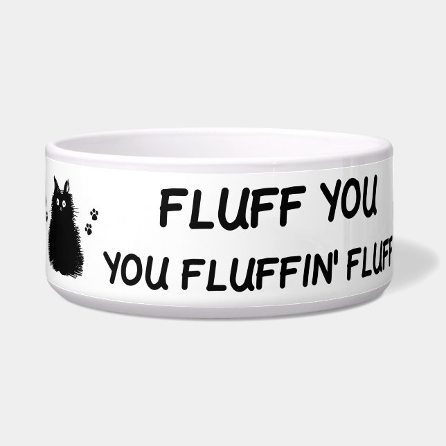Écuelle Fluffin Vous Fluffin Fluff Kitty Chat (Gauche)