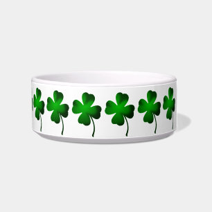Écuelle Four Leaf Clover Green Pet Plat