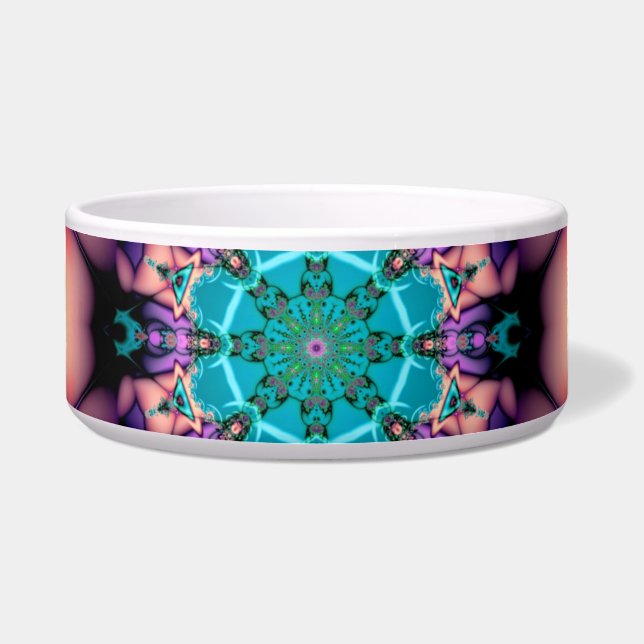 Écuelle Fractal Mandala Floral Psychedelic (Devant)