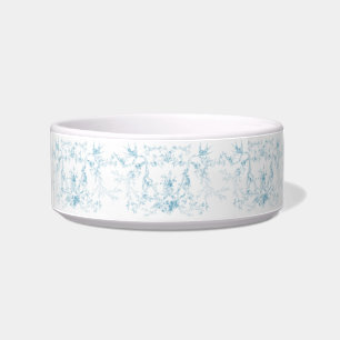 Écuelle French Aqua Floral Garland Pet Bowl