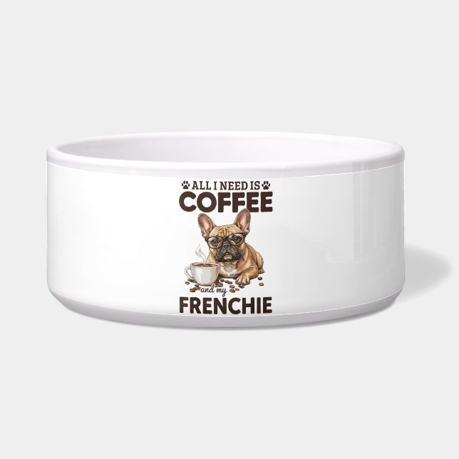 Écuelle French Bulldog Coffee Frenchie Dog (Devant)