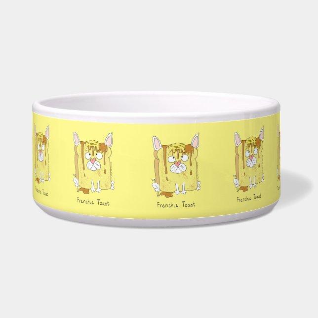Écuelle Frenchie Toast French Bulldog Food Bowl (Devant)
