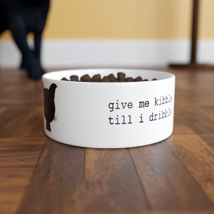 Écuelle Funny Black Cat Cartoon Personalized Food Bowl