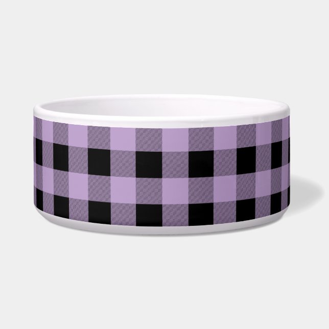 Écuelle GIngham lilas et noir (Devant)