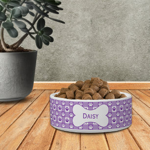 Écuelle Gingham Violet Personnalisé avec Empreintes de Pat