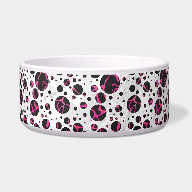 Écuelle Giraffe rose chaude et noire (Droite)