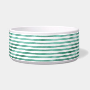 Écuelle Glam Vert Rayures Blanches